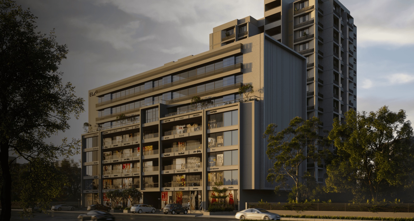 Aaryan Elan — Residential + commercial in Gota, Ahmedabad