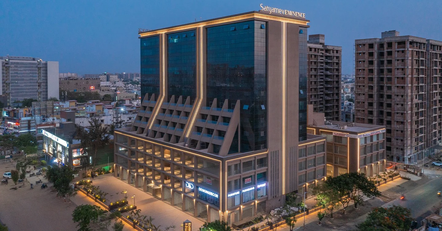 Satyamev Eminence — Offices & Retail Showrooms in Science City Main Road, Ahmedabad