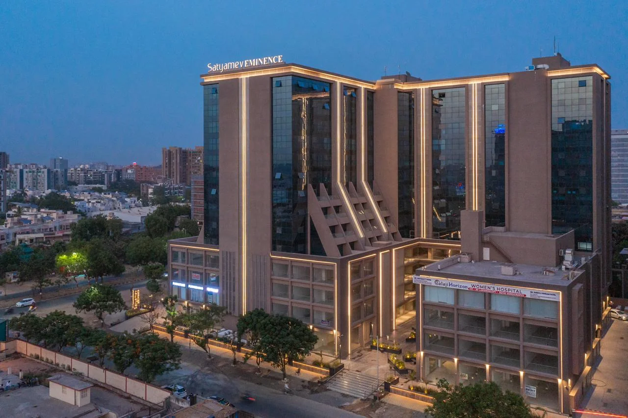 Satyamev Eminence — Offices & Retail Showrooms in Science City Main Road, Ahmedabad